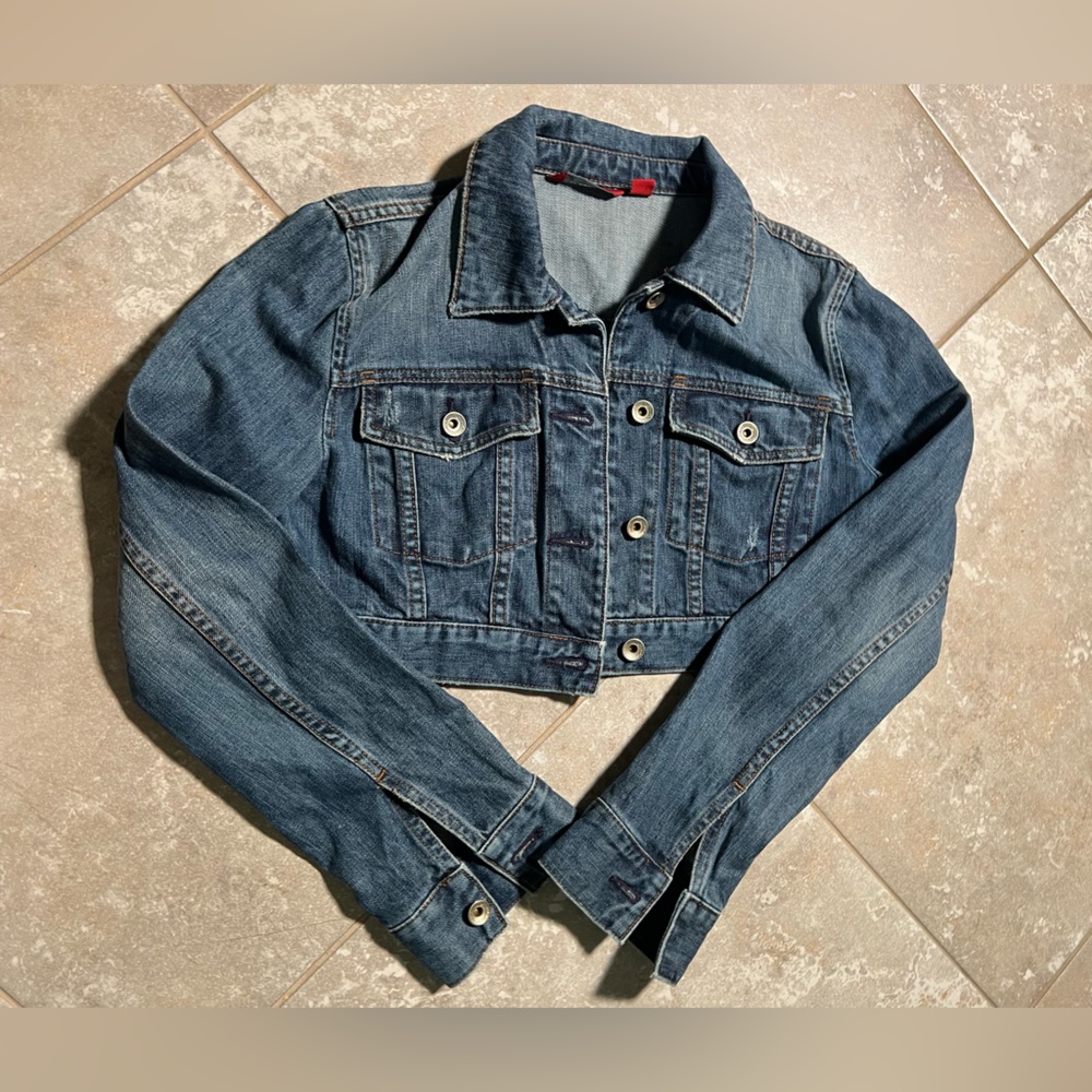Vintage Denim Laboratory Cropped Jean Jacket